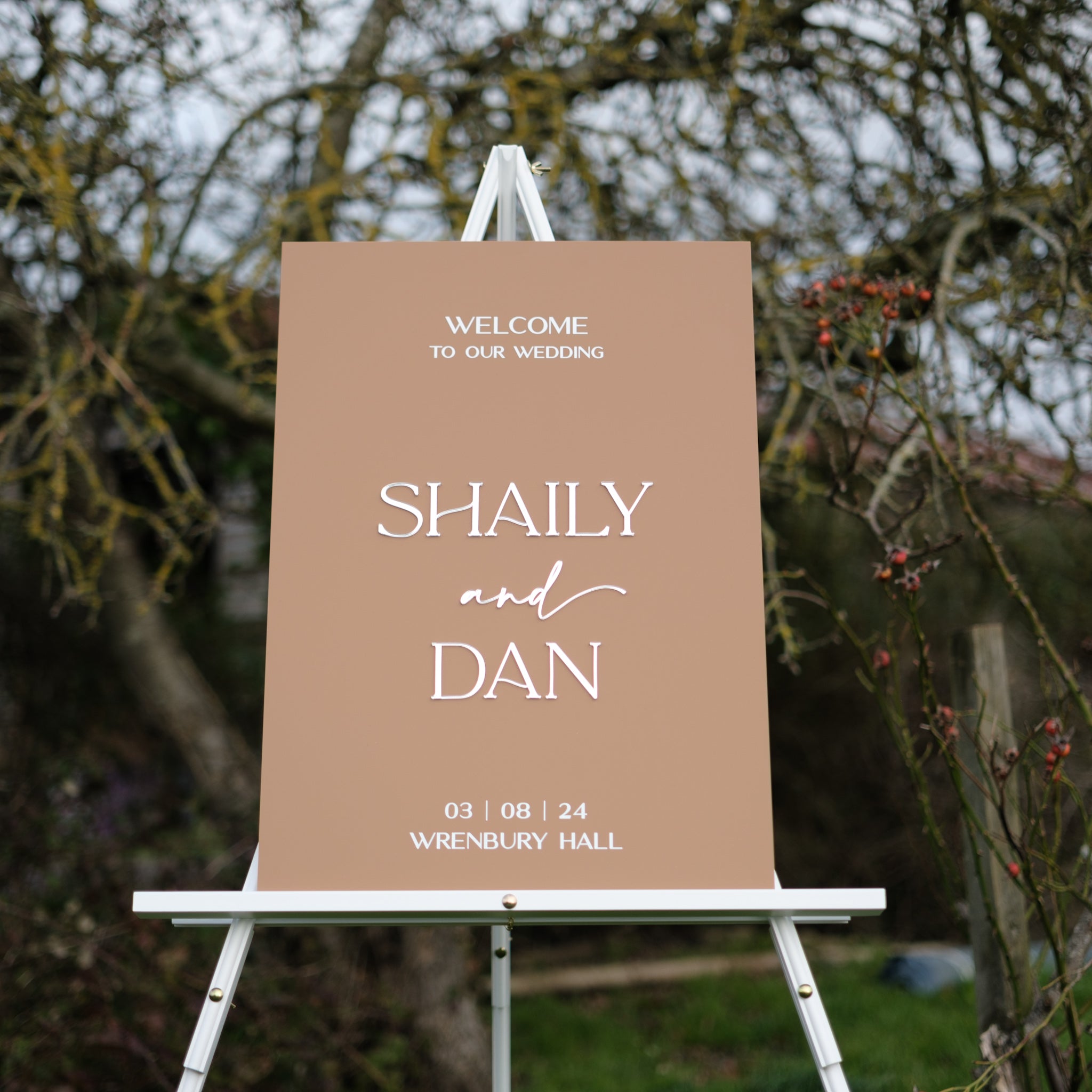 large wedding sign