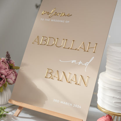 Neutral wedding sign