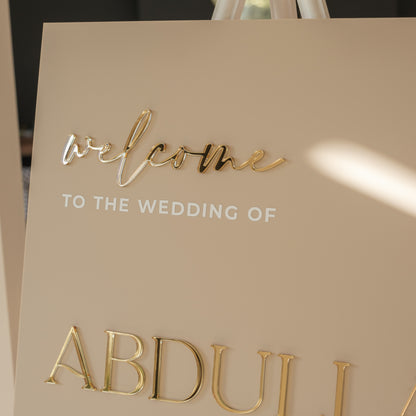 Wedding welcome sign