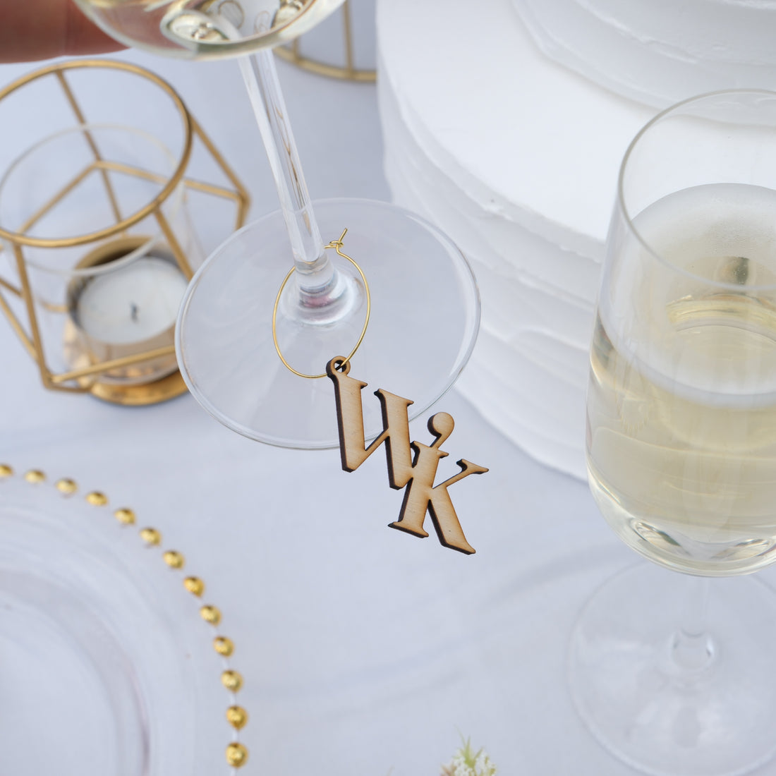 Wedding wine glass tags