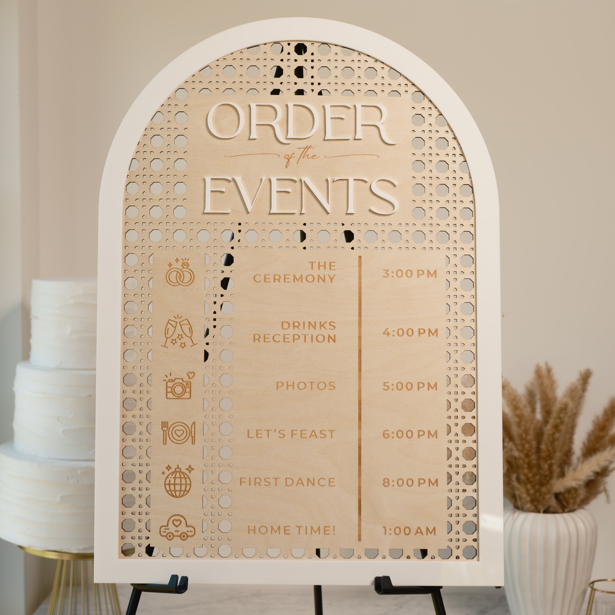 Order of events sign