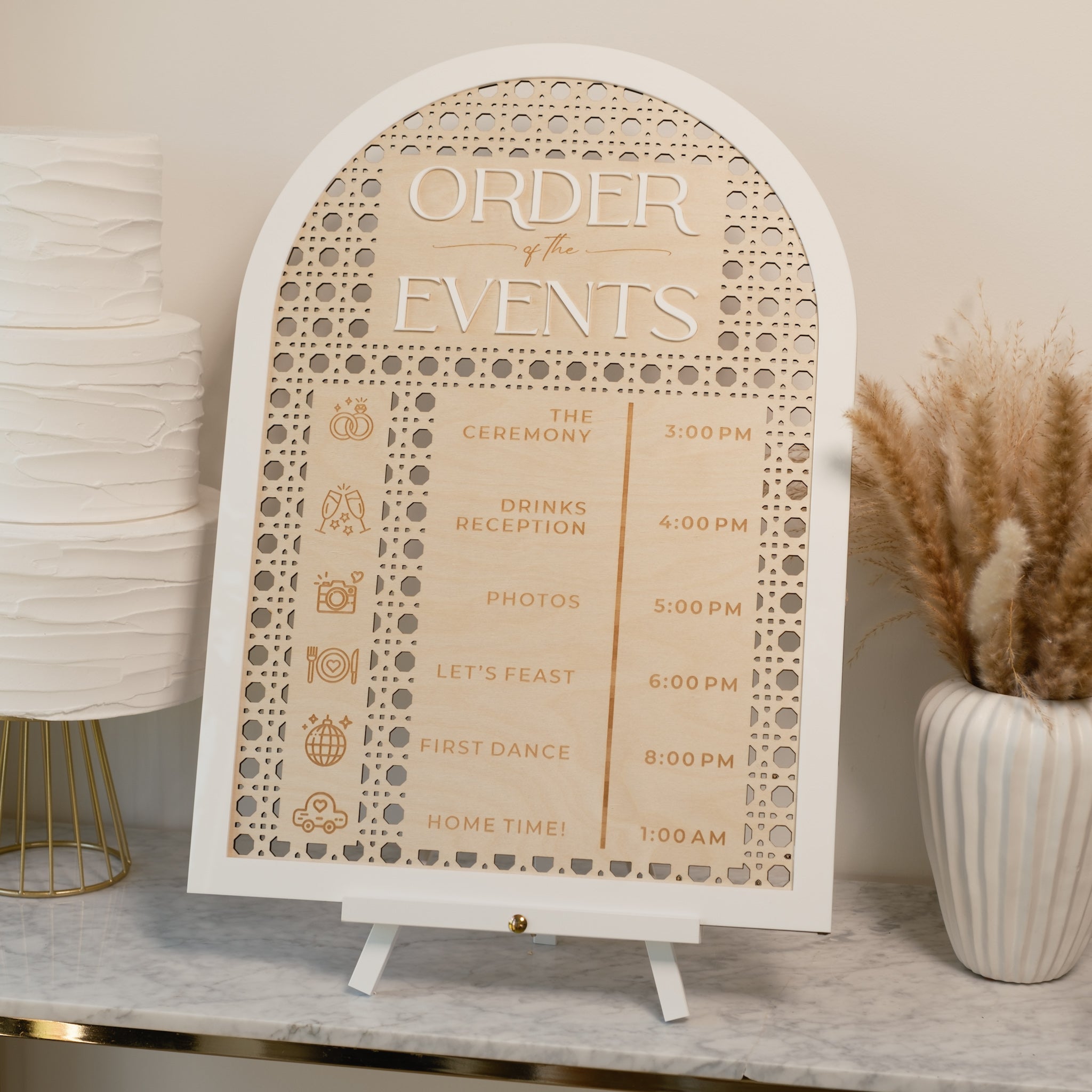 Rattan Wedding sign