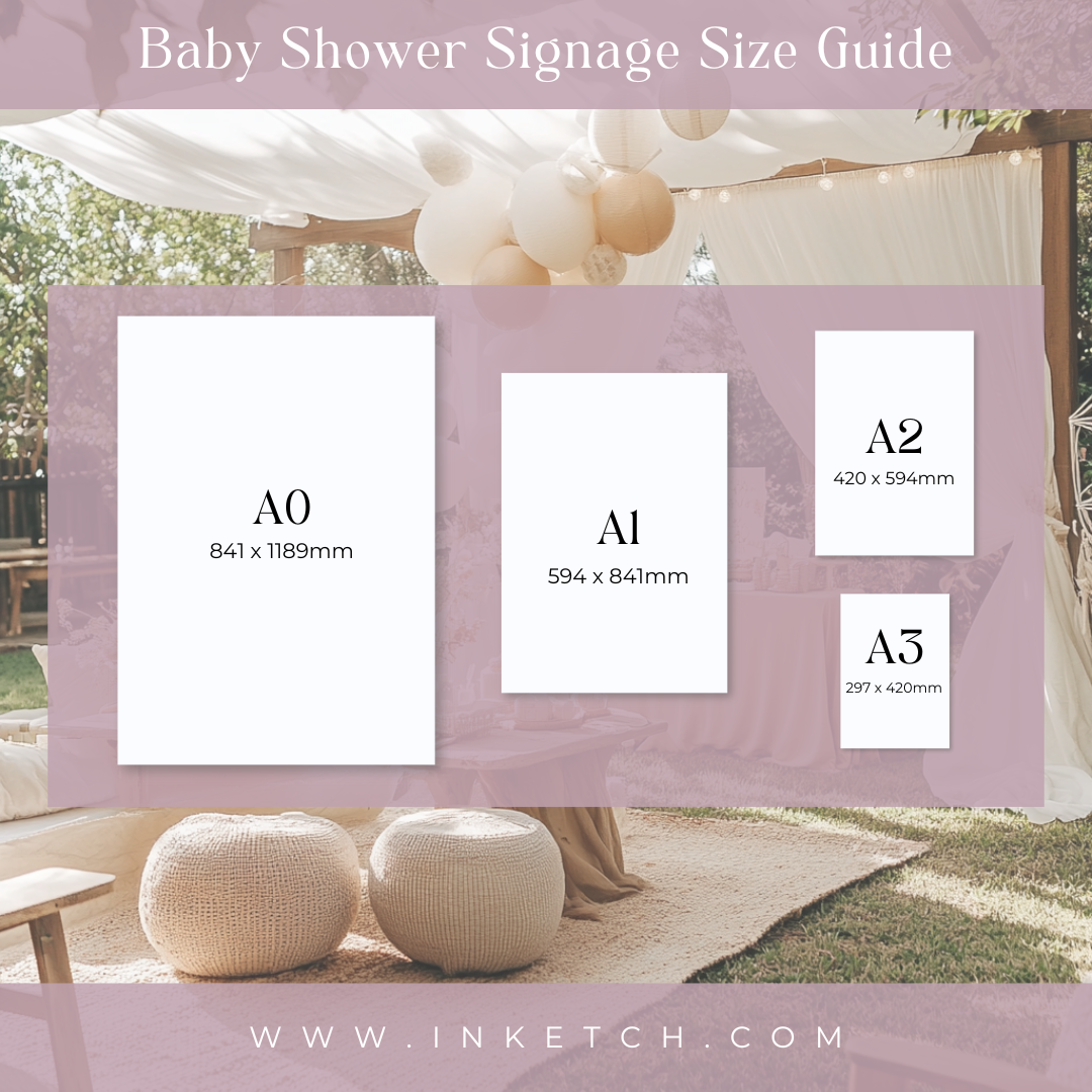 Baby shower size guide