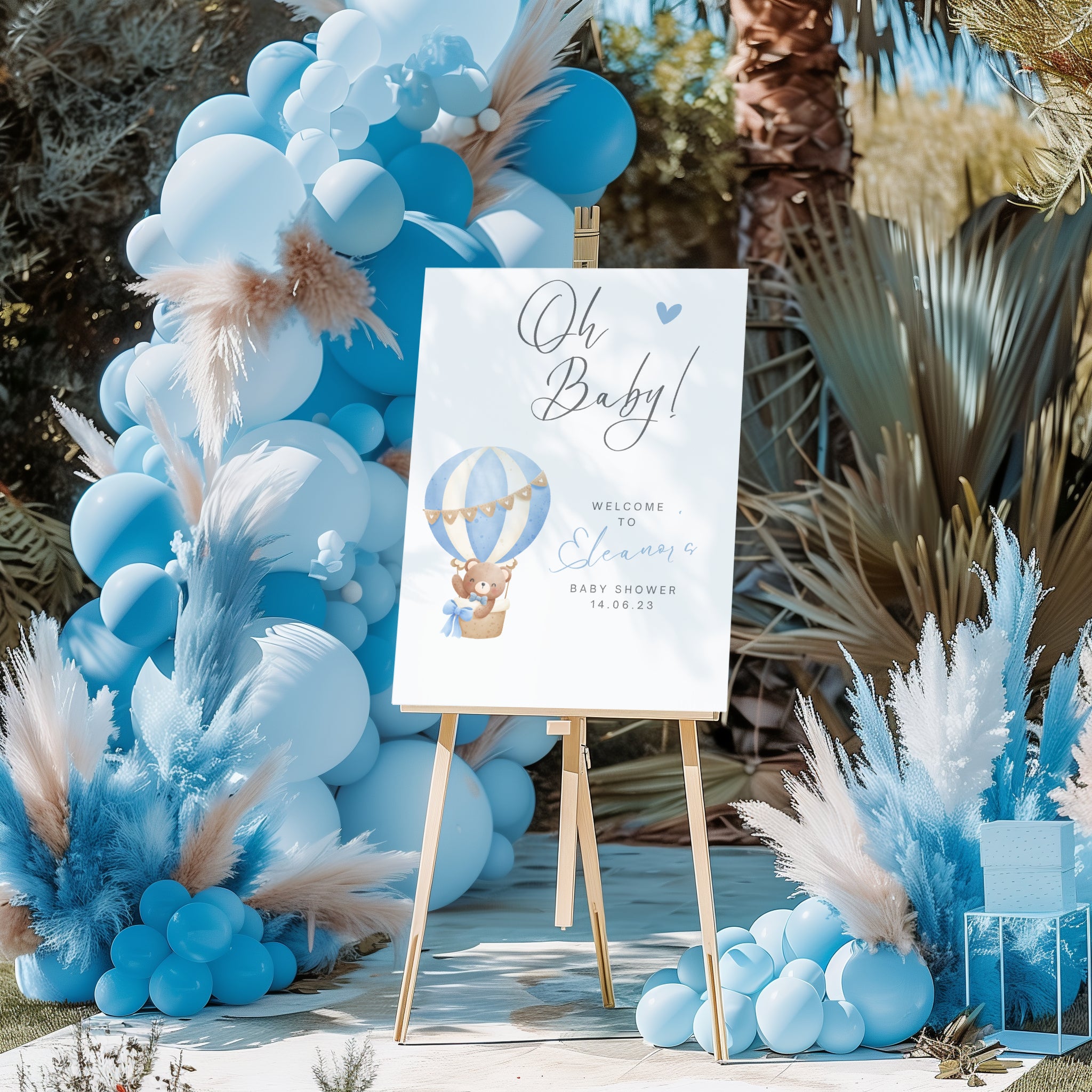 Baby shower welcome sign