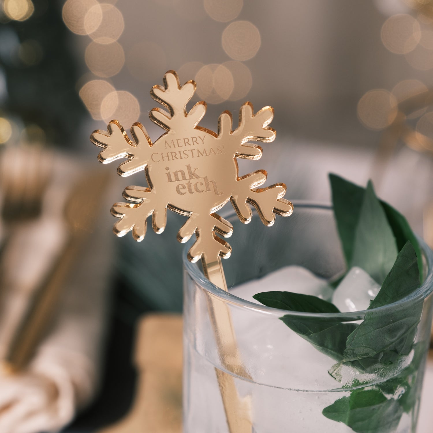 christmas cocktail drink stirrers