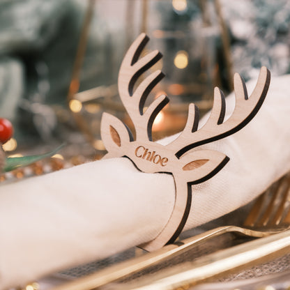 christmas napkin rings reindeer names