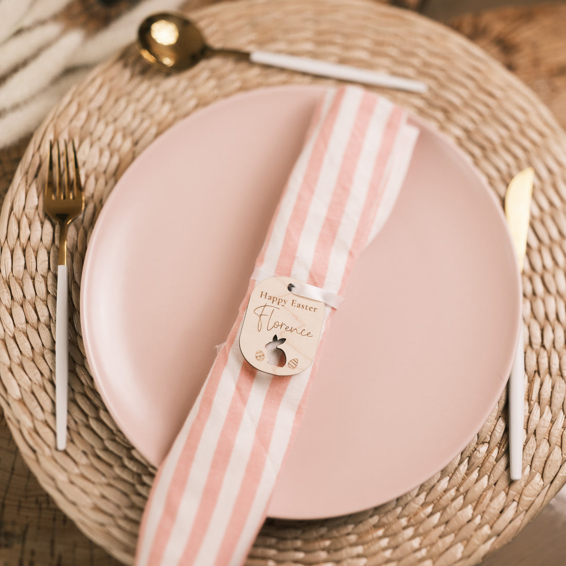 easter basket tag napkin ring