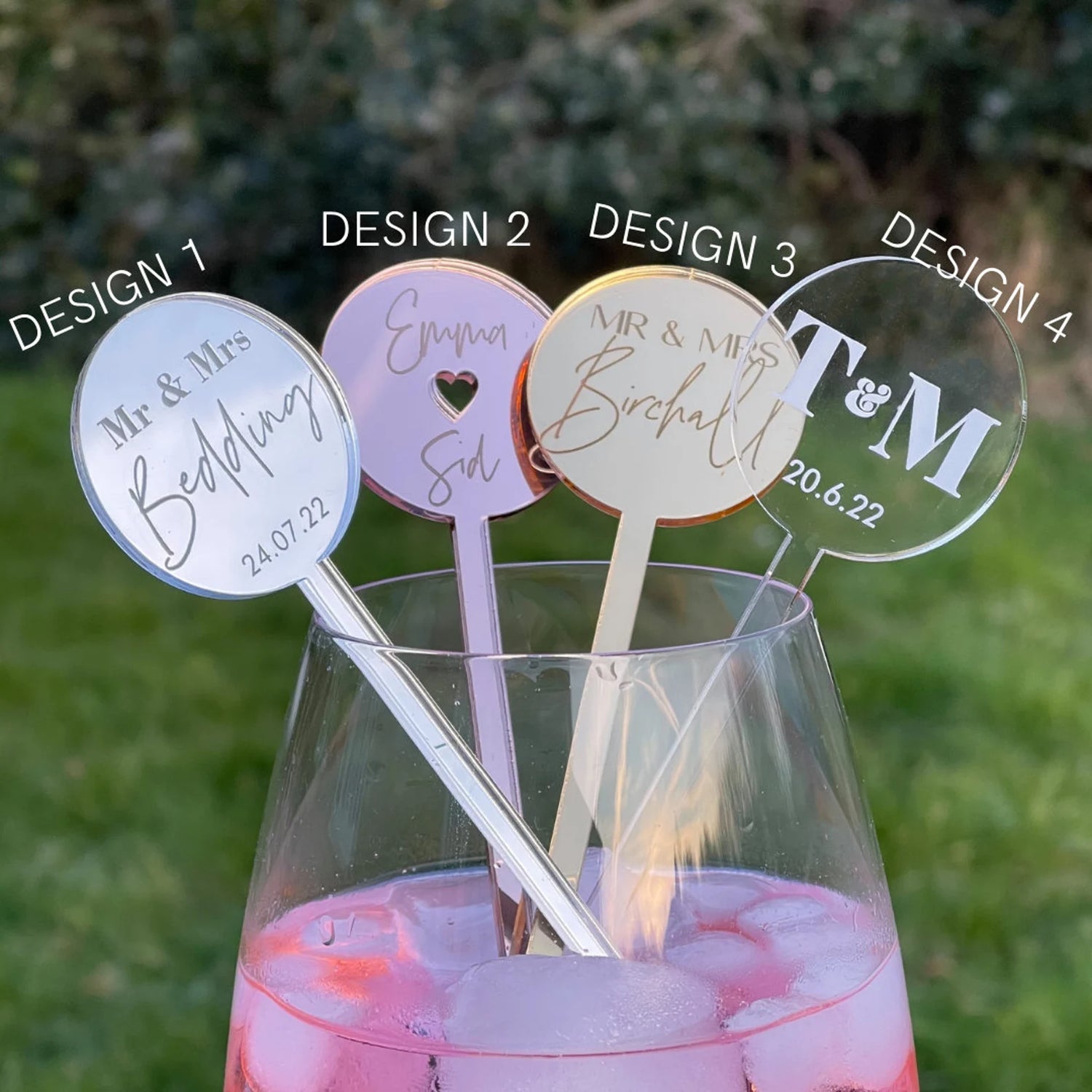 Personalised Wedding Drink Stirrers