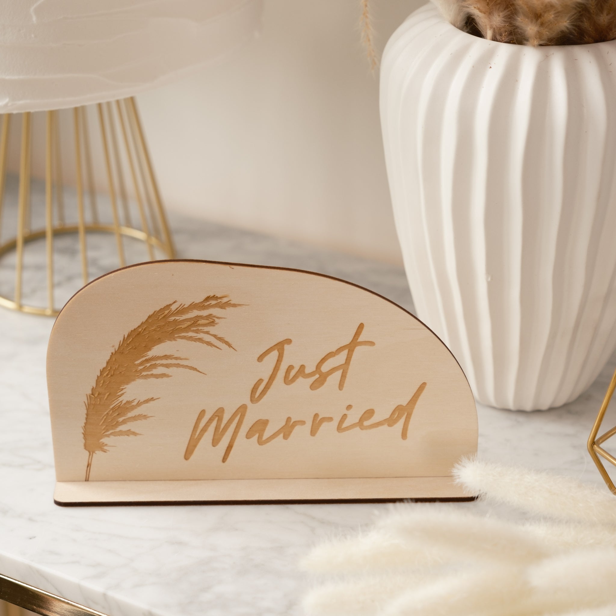 Just married wedding sign