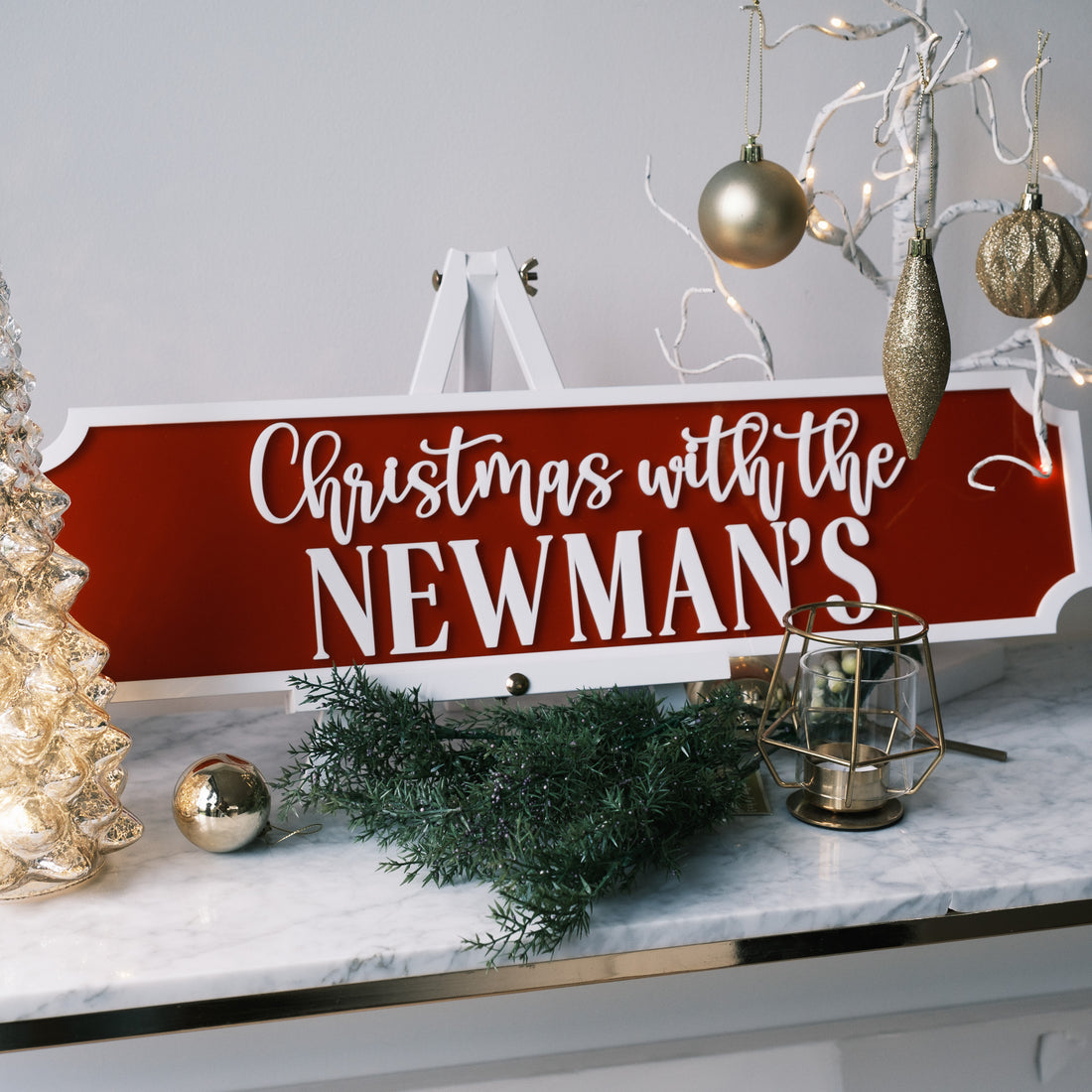 personalised christmas with the decoration