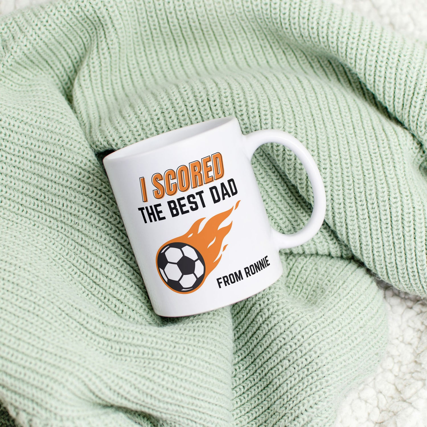 Personalised football mug