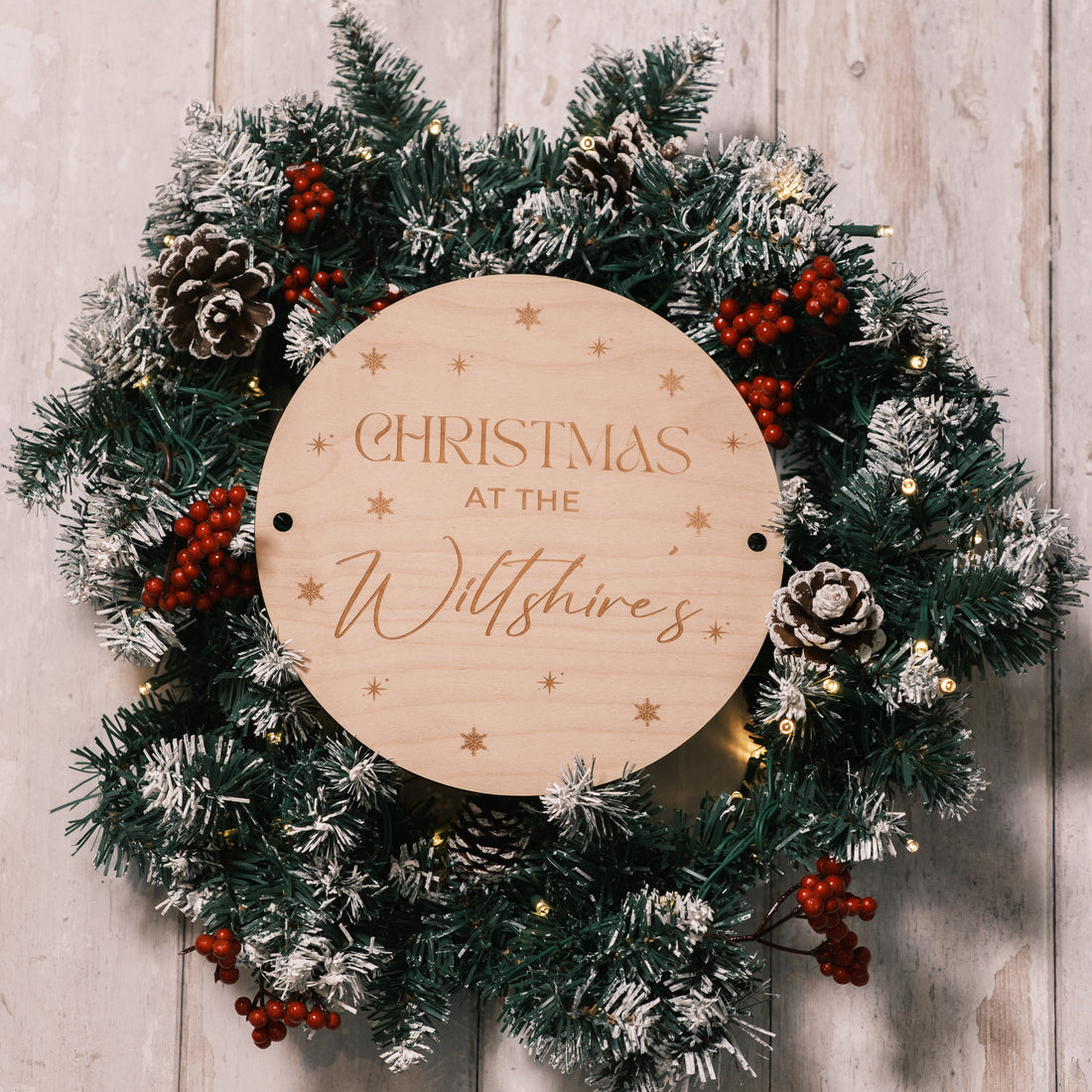 wooden door decoration wreath