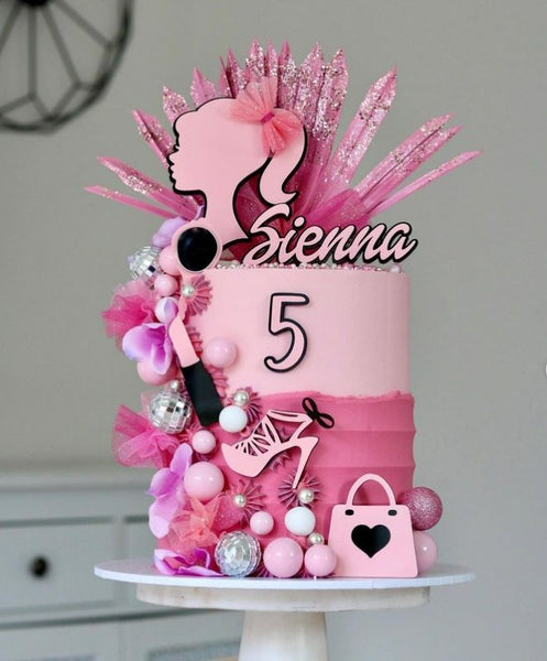 Barbie Cake Toppers Personalised With Name & Age 