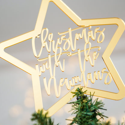 Personalised Christmas Star Tree Topper