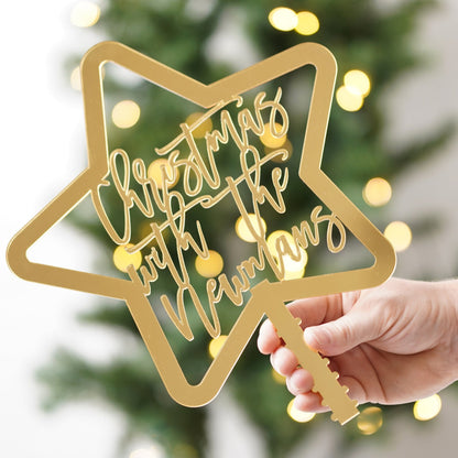 Personalised Christmas Star Tree Topper