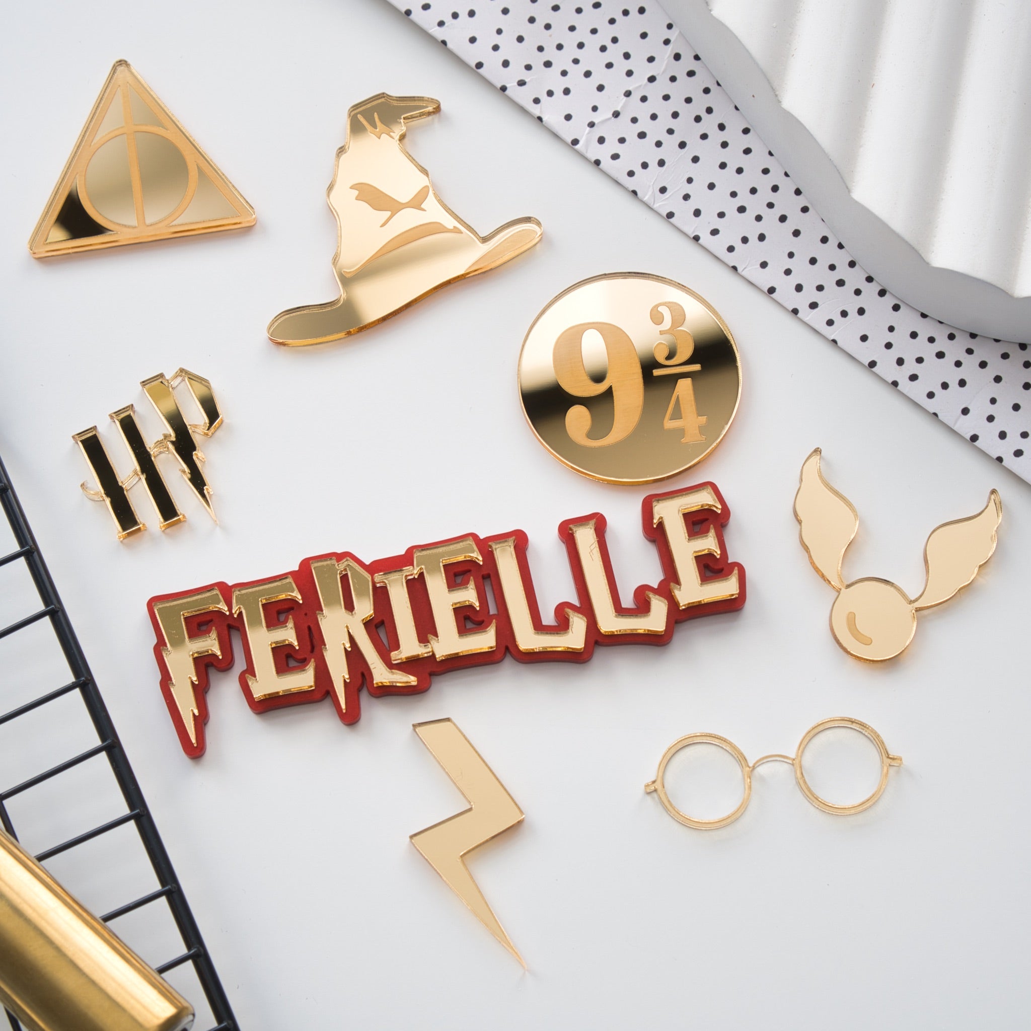 Personalised Harry Potter Name Cake Topper Set