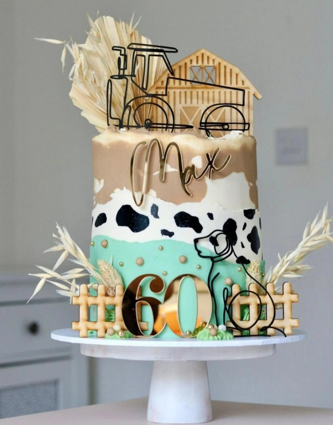 Farm set cake topper