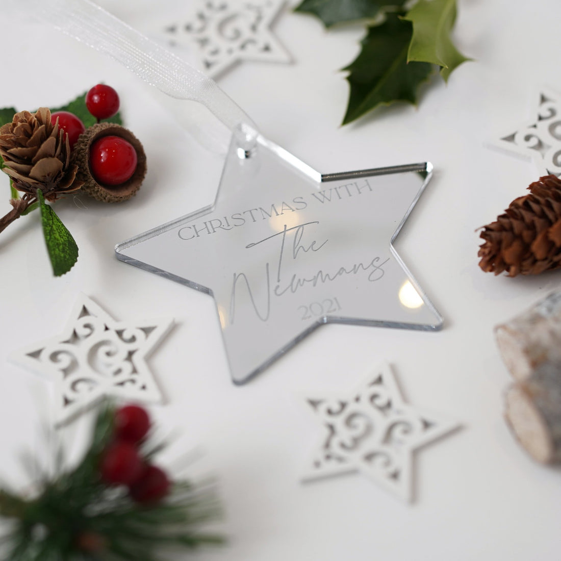 Personalised star bauble