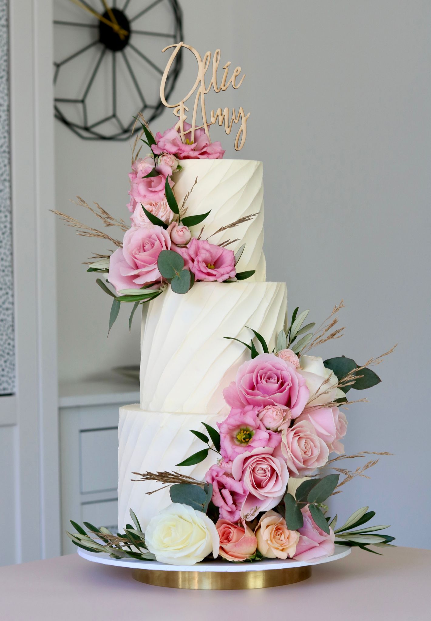 Floral Cake Topper Blush Cake Topper Wedding Cake Topper - Etsy