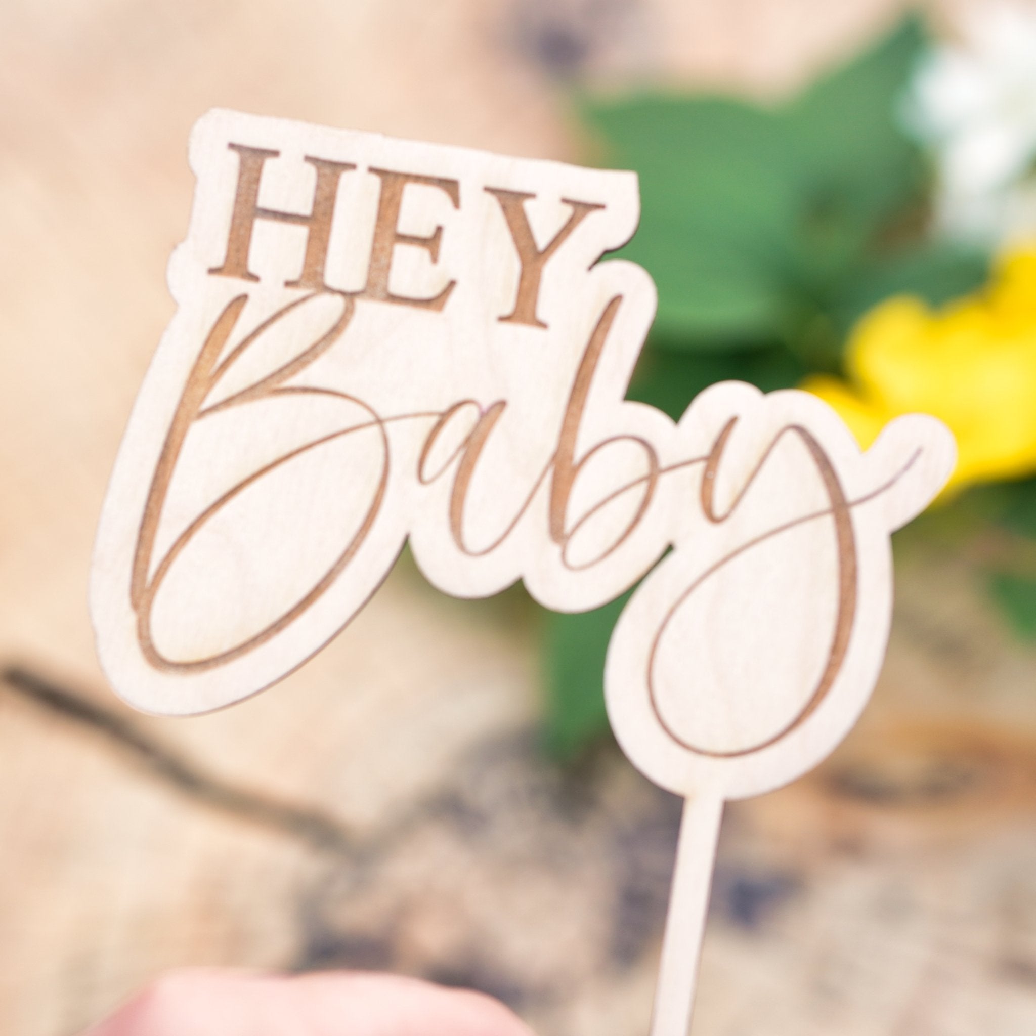 Hey Baby Cake Topper