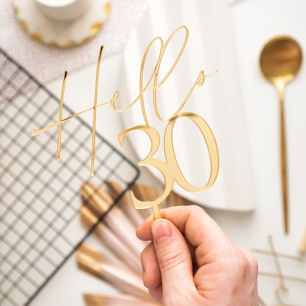 cake topper hello 30