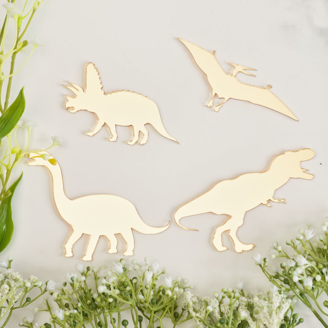 Dinosaur Cake Charm Set of 4