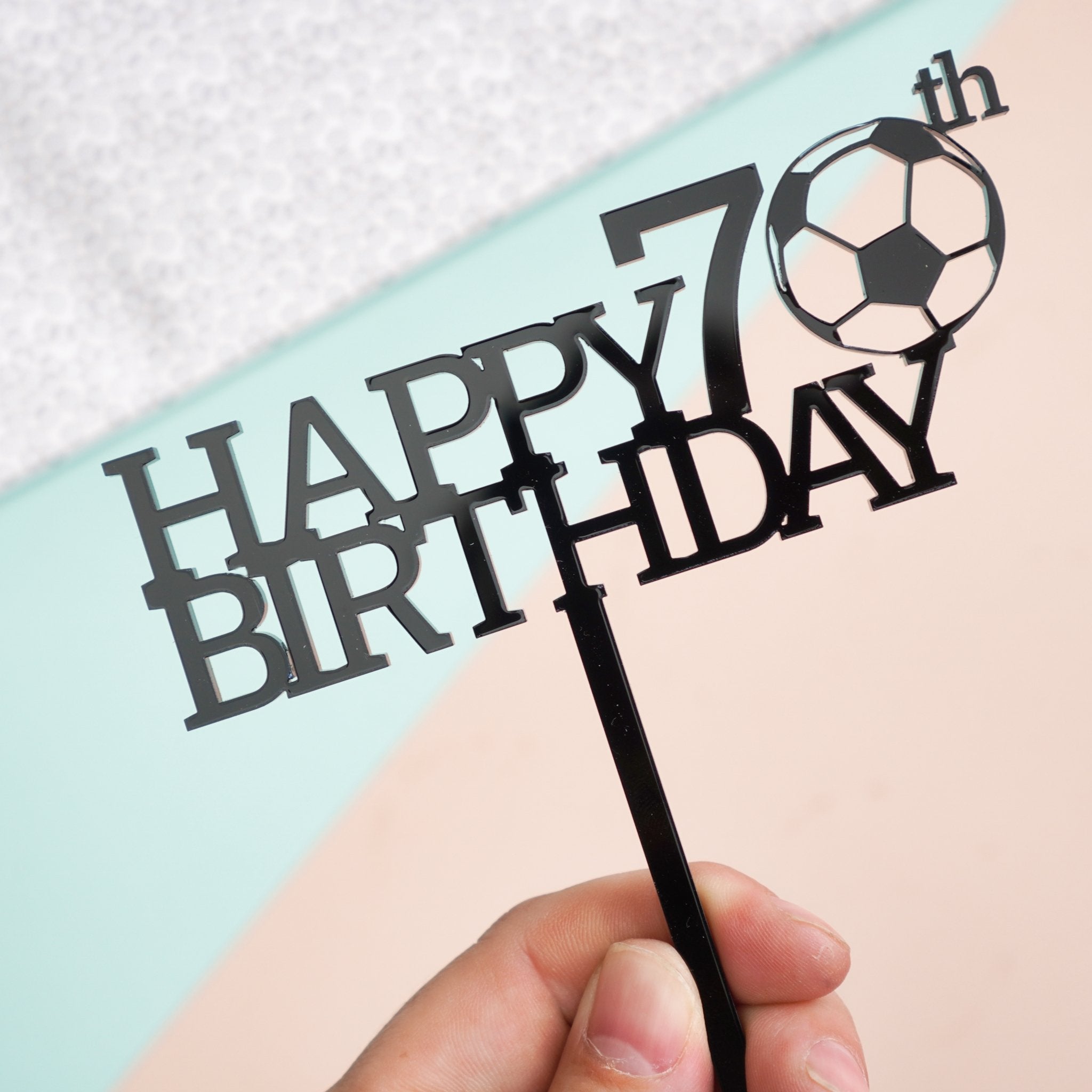 6pcs Happy Birthday football cake topper soccer player goal cupcake toppers  | eBay