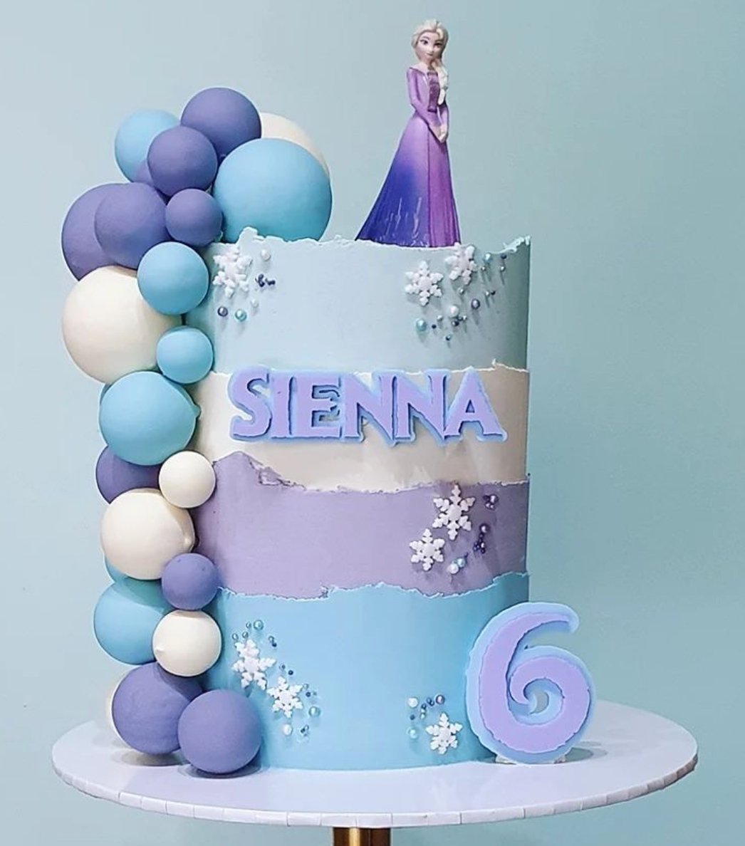 Frozen themed birthday cake | Design was brought in by clien… | Flickr
