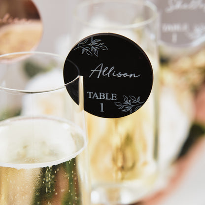Personalised Wedding Name Cards with Table Number