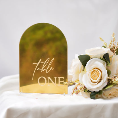 Arch Wedding Table Numbers With Stand